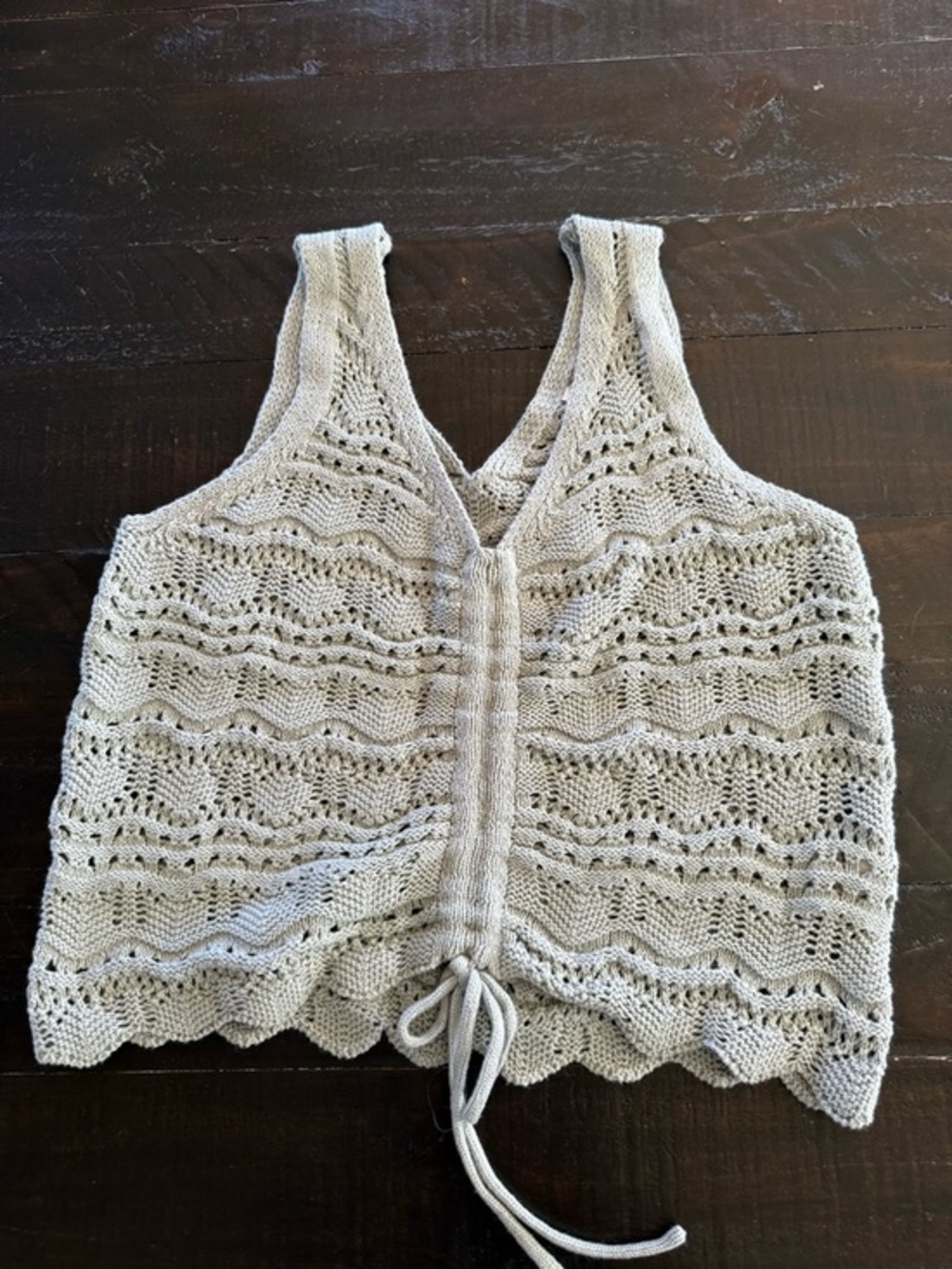 2 for 1: Green Crochet Knit Crop Tank Top & Teal Tank